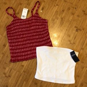 Hollister tank top and strapless top